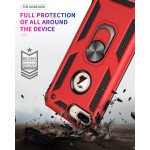 Wholesale iPhone 8 Plus / 7 Plus Tech Armor Ring Grip Case with Metal Plate (Red)